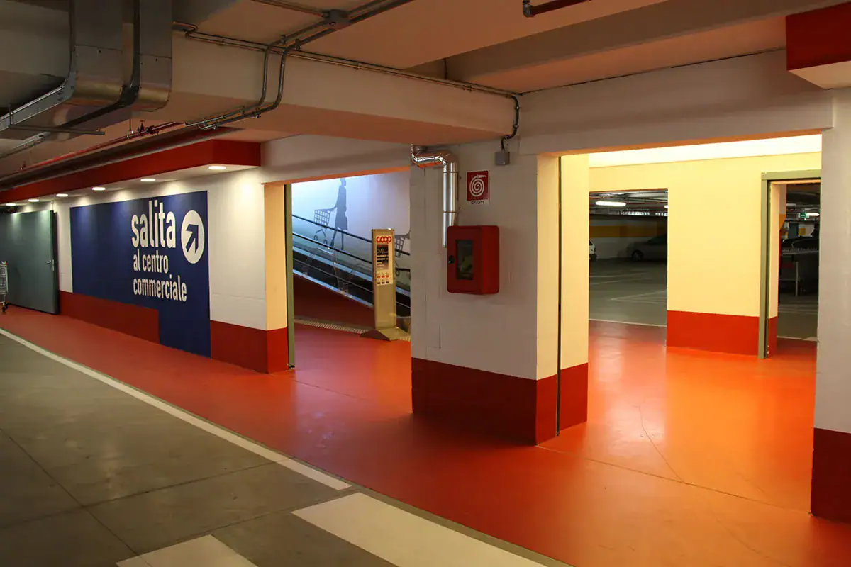 pavimento resina GDO -parcheggio-Coop-Figline-Valdarno-Parking-FIn