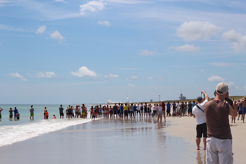 Scenic shoreline view at Playalinda Beach