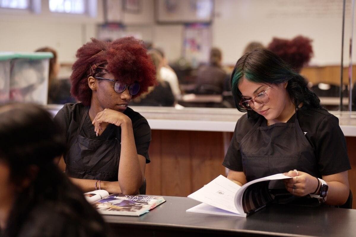 Students sitting in class