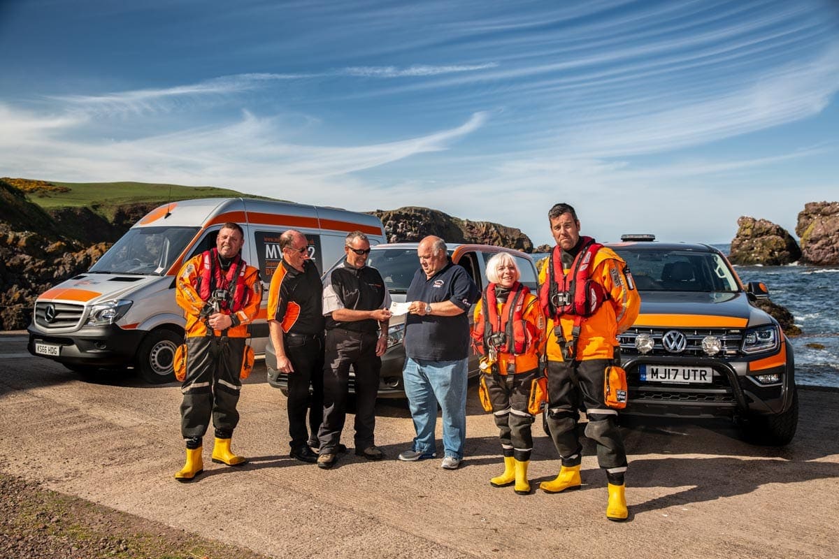 Commercial photoshoot in st abbs scotland for a recruitment campaign