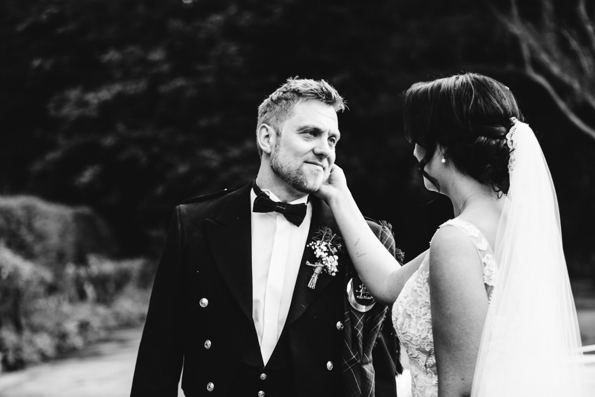 Stephen and Natalie at Rivington Barn being romantic