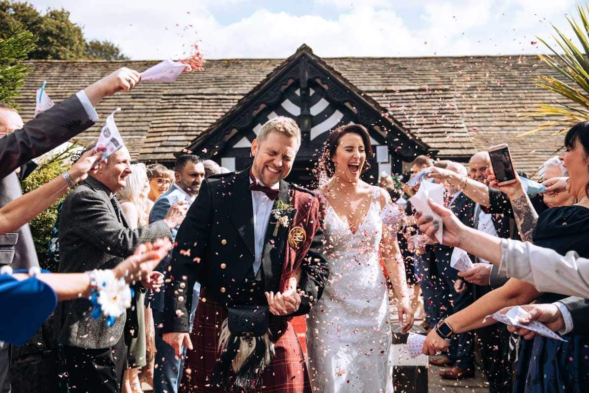 confetti at rivington barn