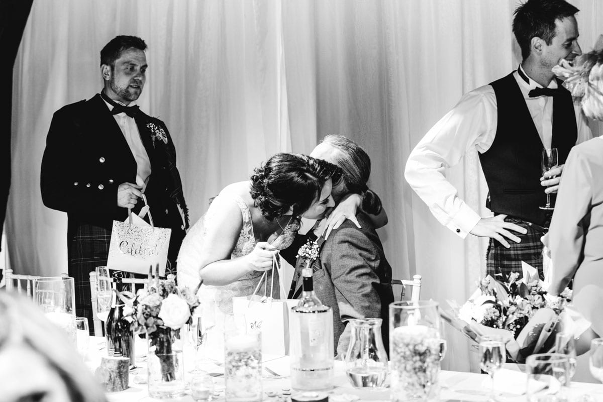 bride and her dad at a wedding