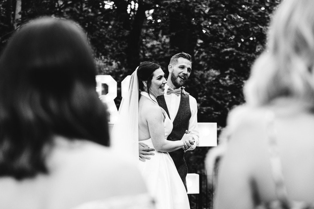 1st dance outside at the woodman inn