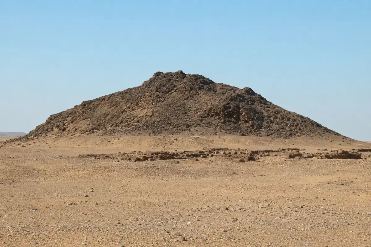 Eroded Black Pyramid of Amenemhat III in the Dahshur desert