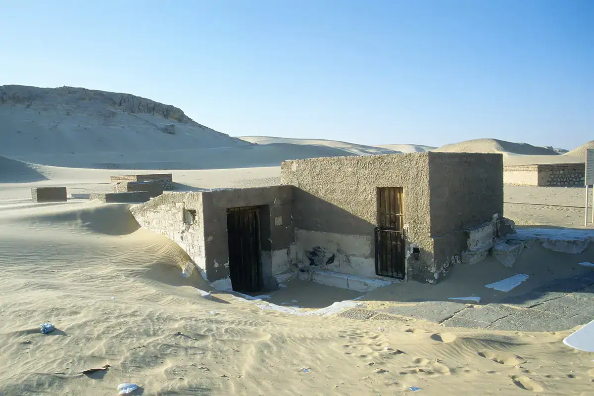 Entrance to the sacred animal catacombs at Tuna El-Gebel