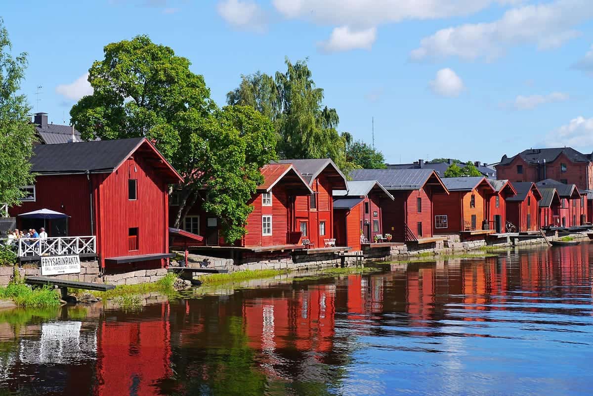 THE ICONIC RED HOUSES IN PORVOO IN FINLAND