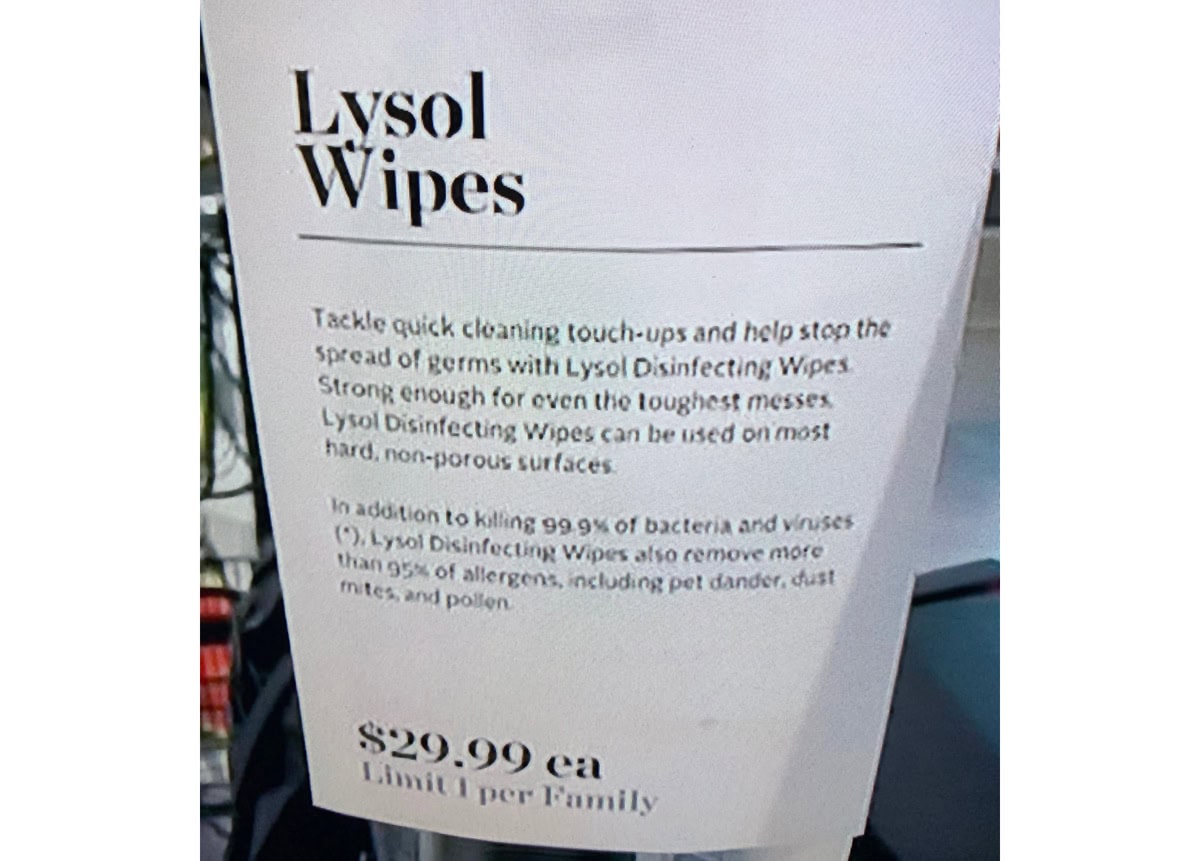 Doug Ford calls out Pusateri’s for selling Lysol wipes for $29.99