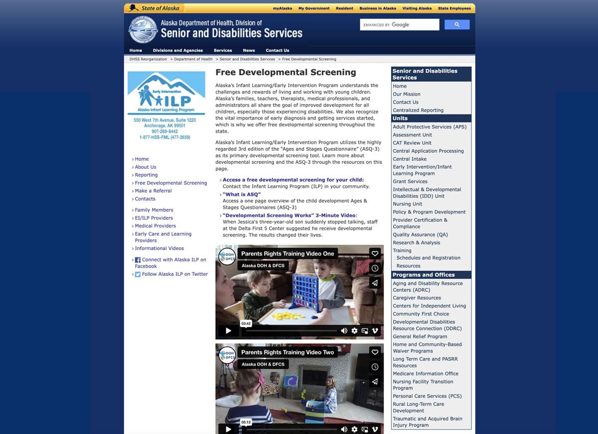 Alaska Infant Learning Program