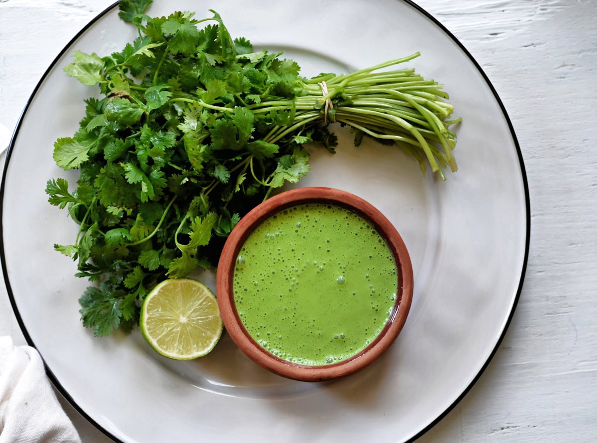 Restaurant Style Indian coriander chutney