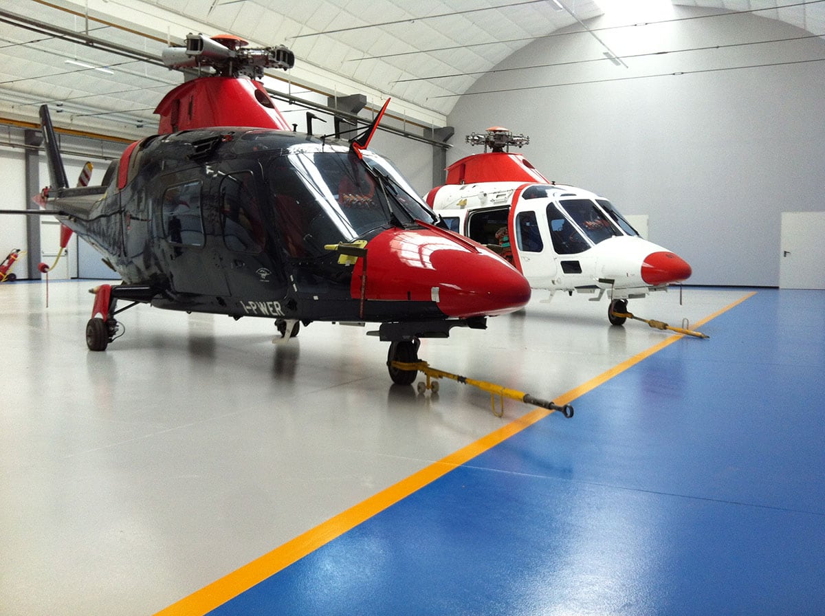 Pavimenti in resina settore aeronautica