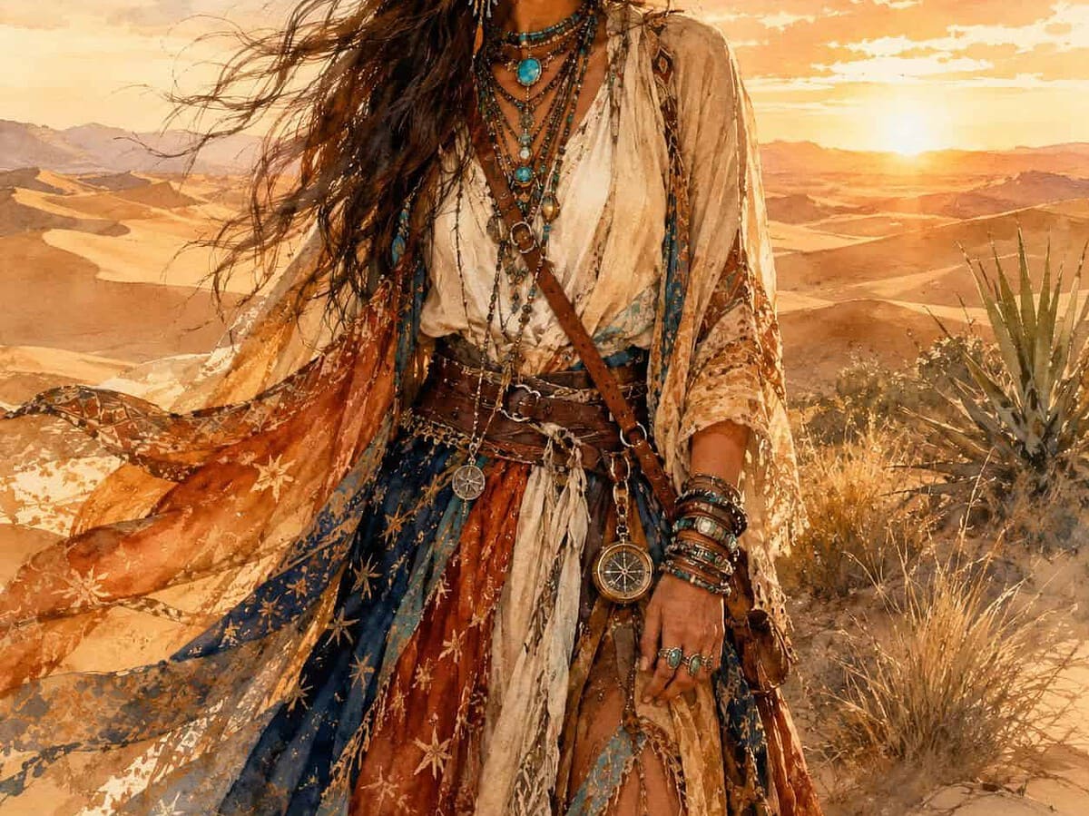 Desert Nomad Boho: Když boho obuje sandály, zahodí mapu a začne poslouchat vítr