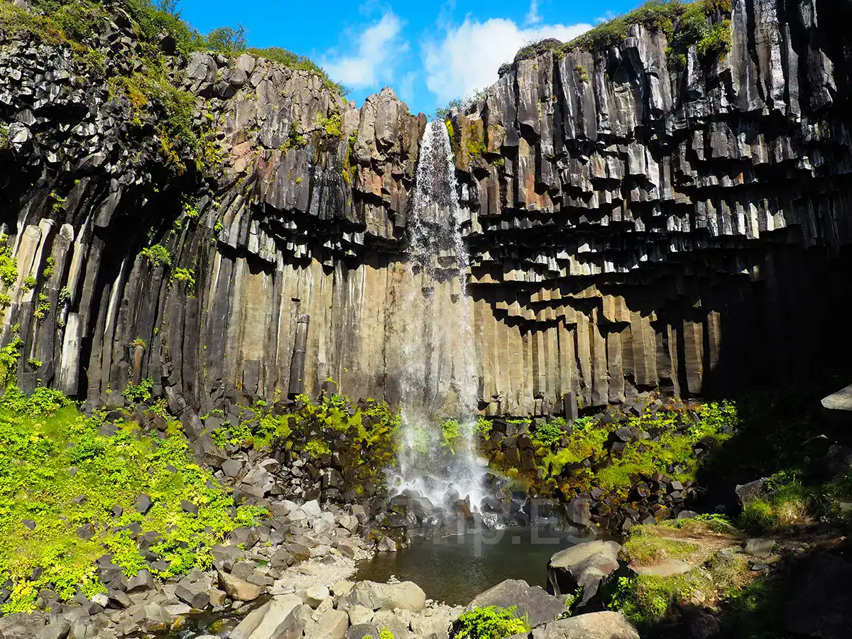 Ruta circular de 10 días por Islandia con niños_Svartifoss_ClickTrip Qué ver en Islandia en 10 días con niños: ruta en coche completa_Svartifoss_ClickTrip