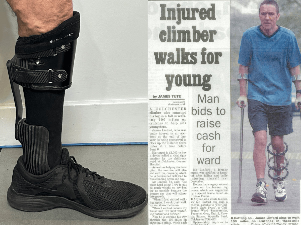 Injured climber walk for young