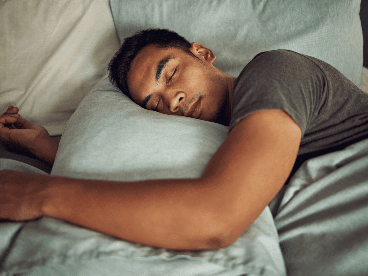 man sleeping peacefully