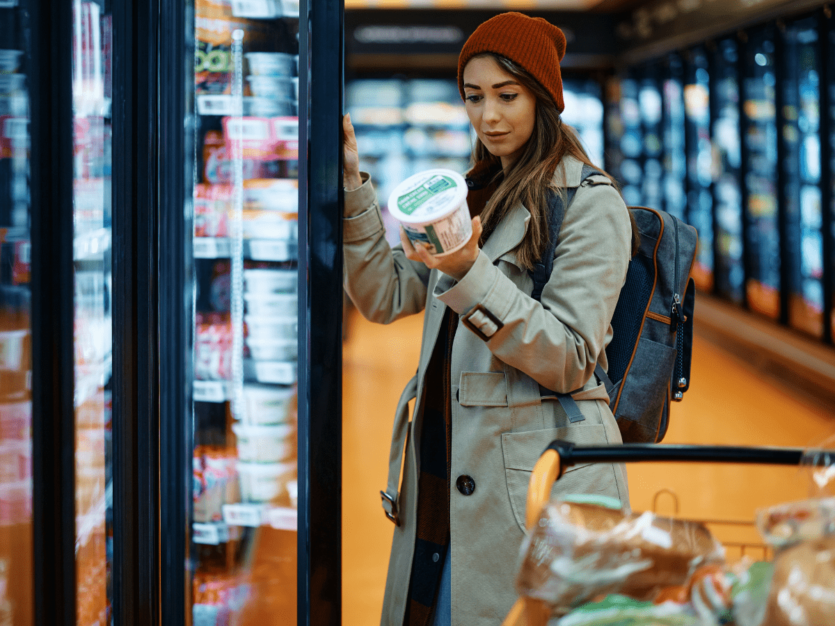 woman shopping at grocery store