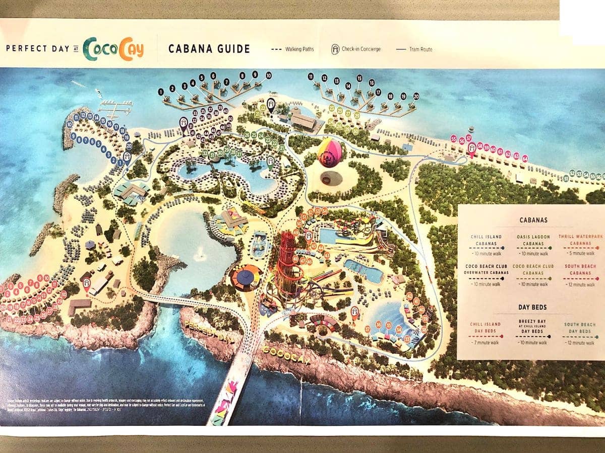 Perfect Day at CocoCay Cabana Map