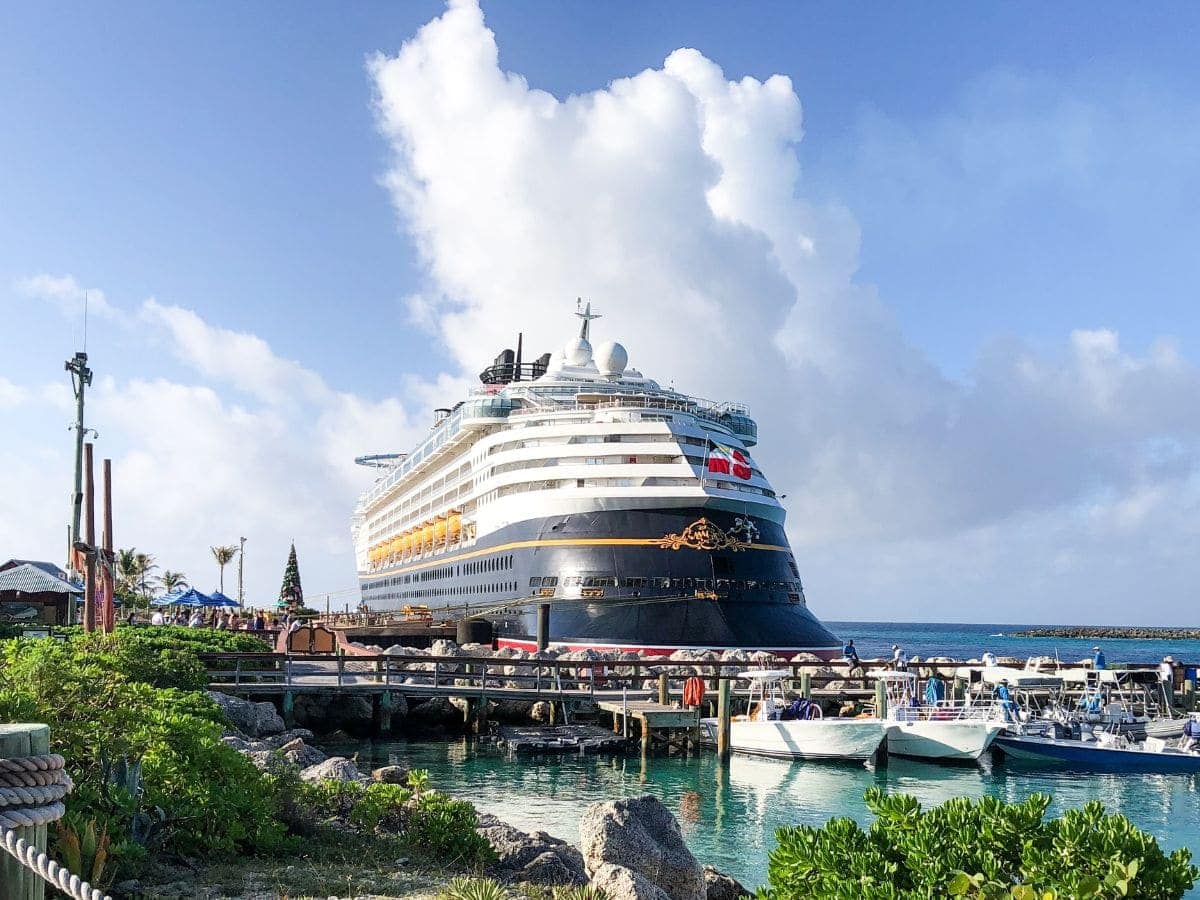 Disney Magic docked at Castaway Cay