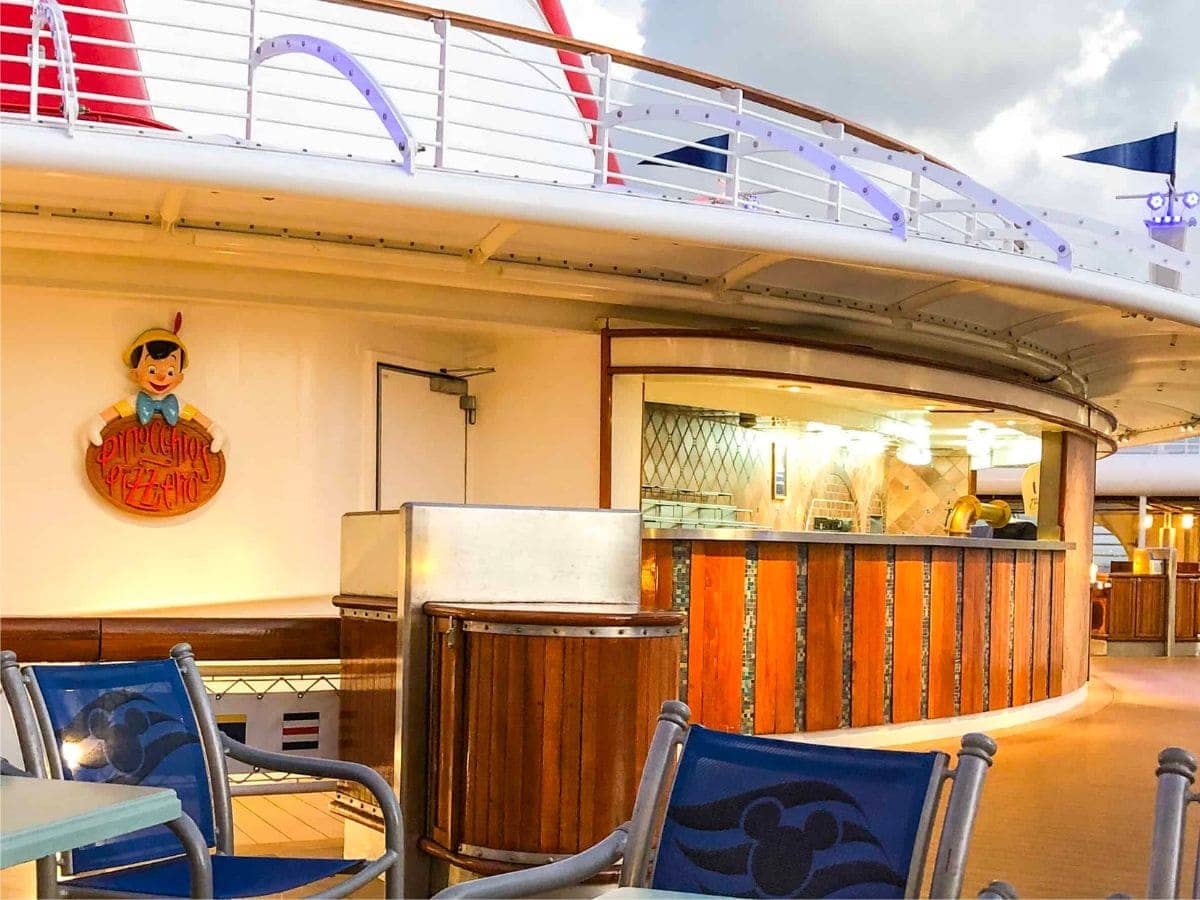 Disney Magic food window on pool deck