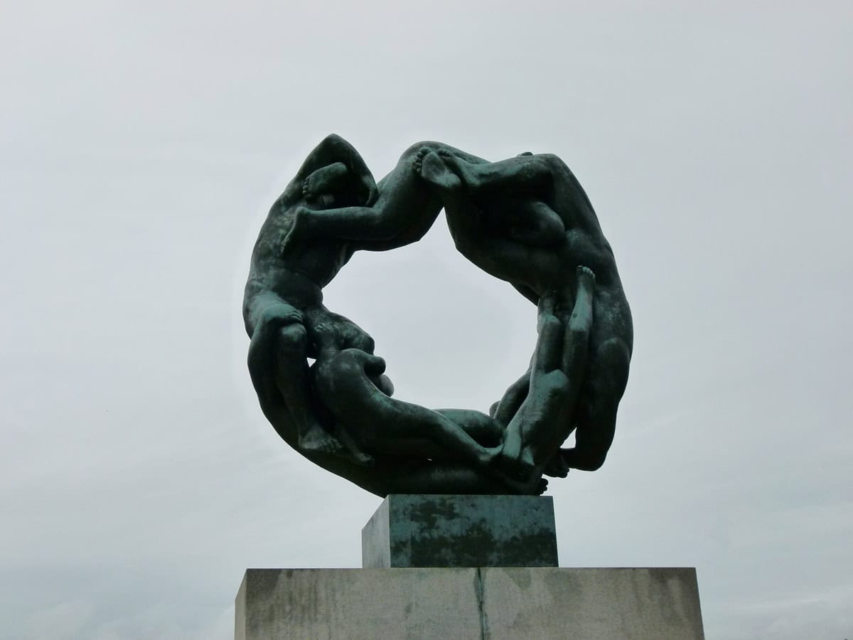 Lebensrad Vigeland-Park Oslo Norwegen.
