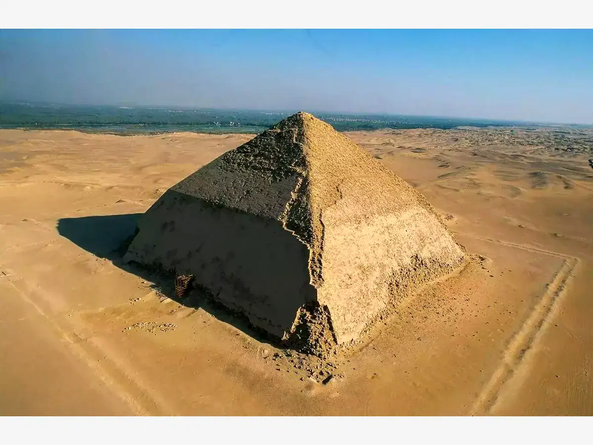 Aerial view of the Bent Pyramid at Dahshur