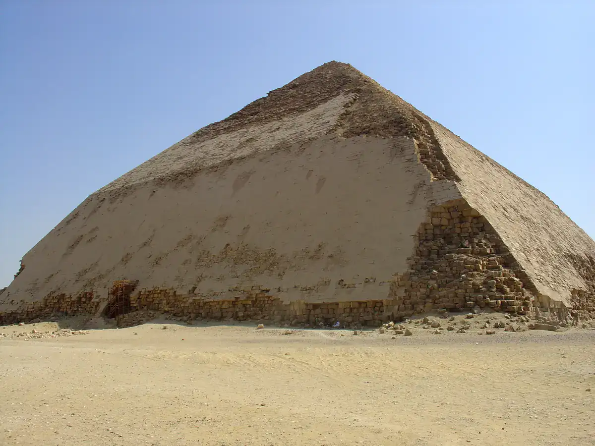 Visible change in slope on the Bent Pyramid