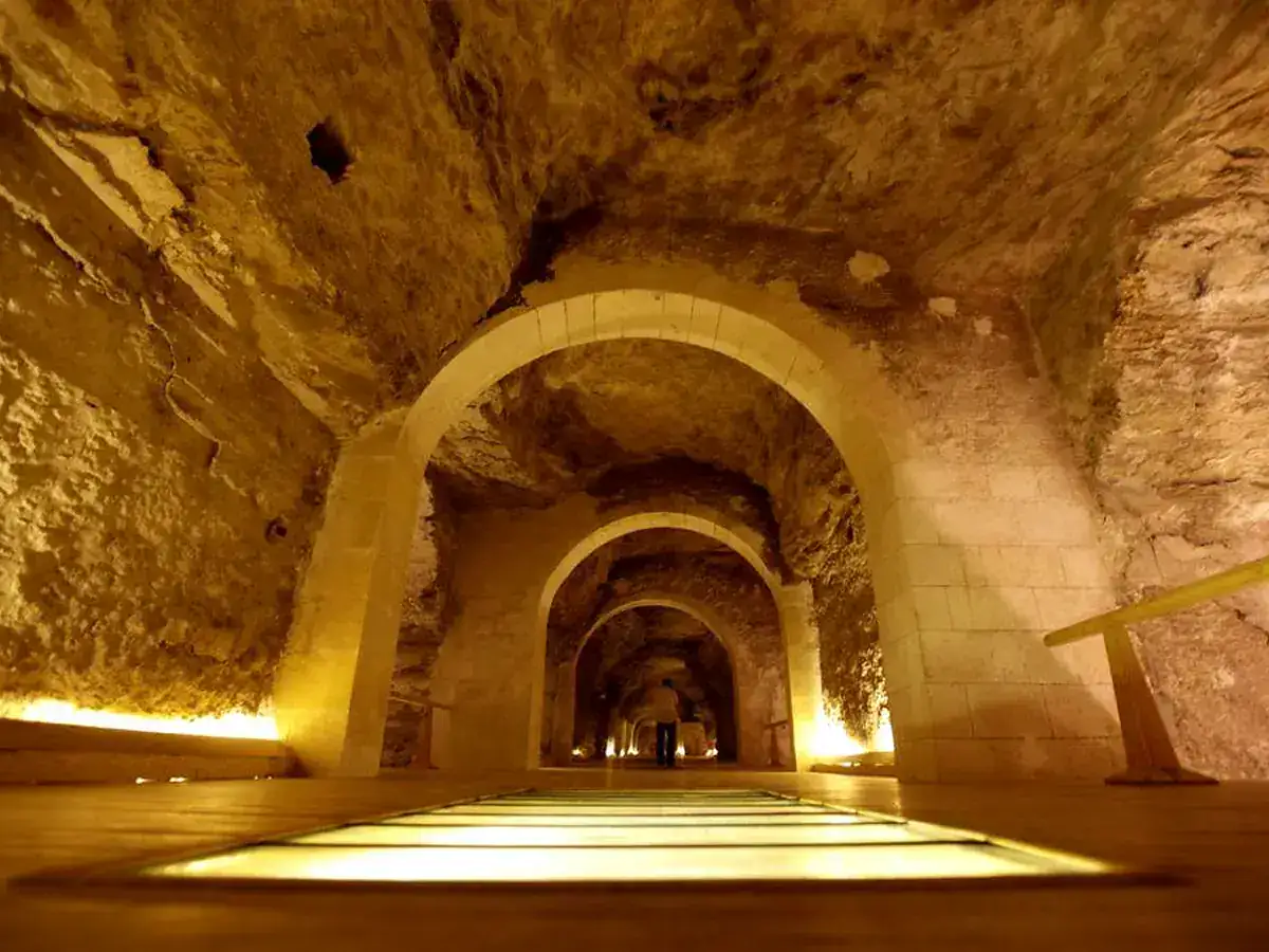 Arched passage inside the Serapeum of Saqqara