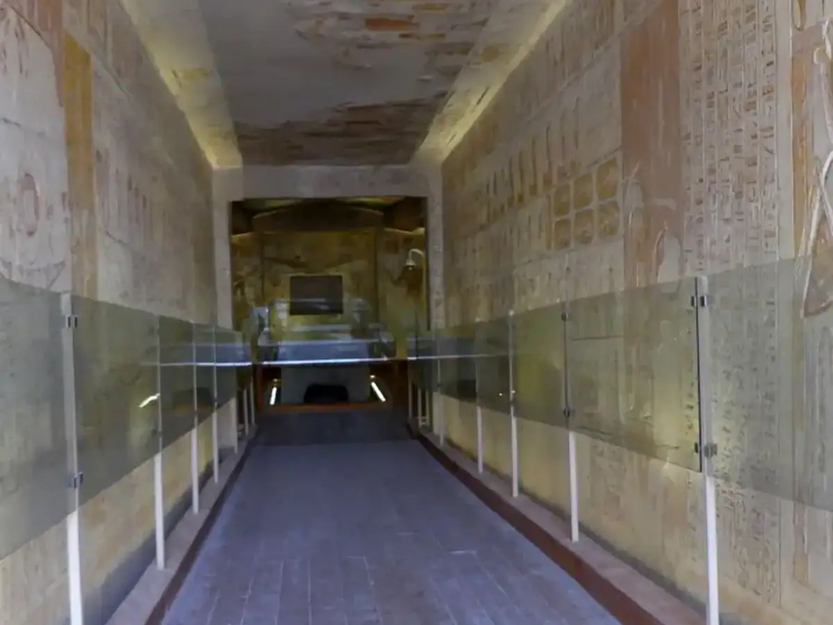 Hieroglyphic corridor in a royal tomb