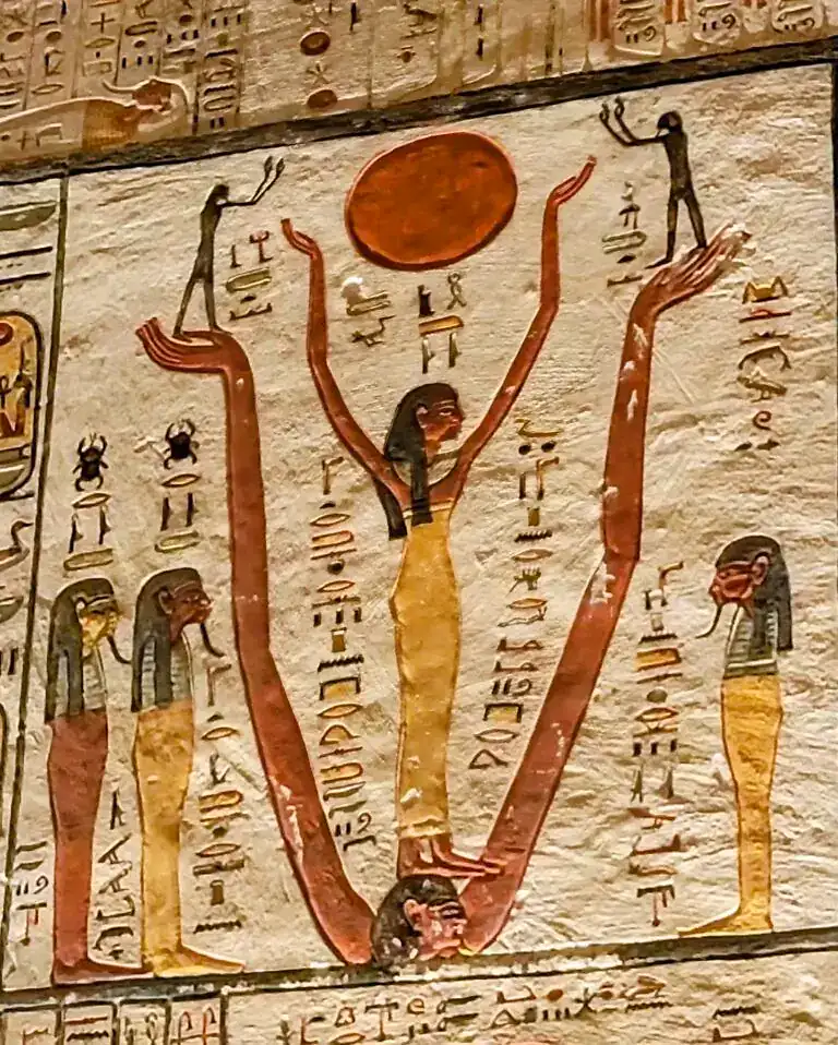 Solar journey scene in a royal tomb