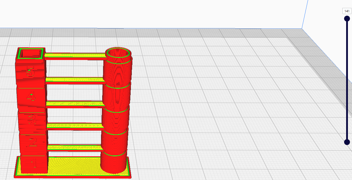 retract tower preview all layers