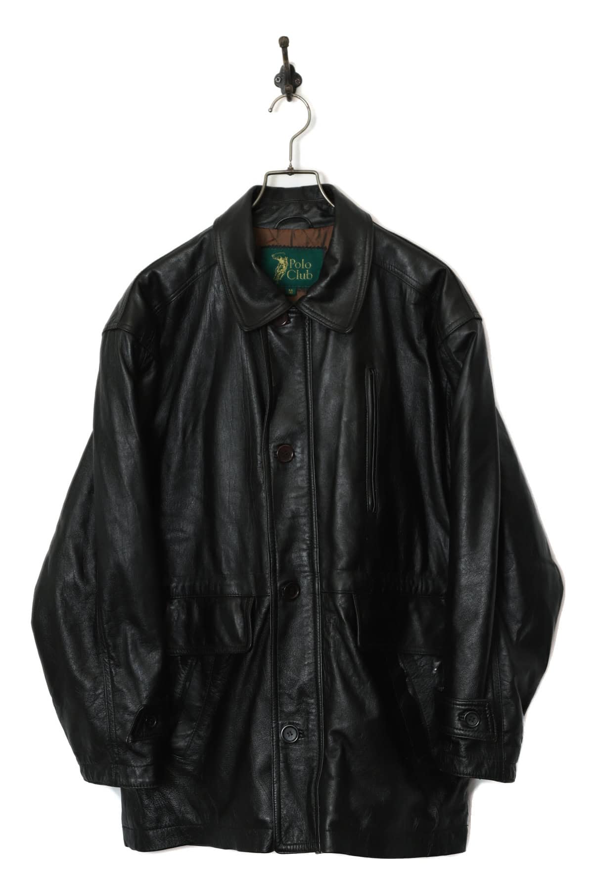 USED POLO CLUB COVERALL LEATHER JACKET/M