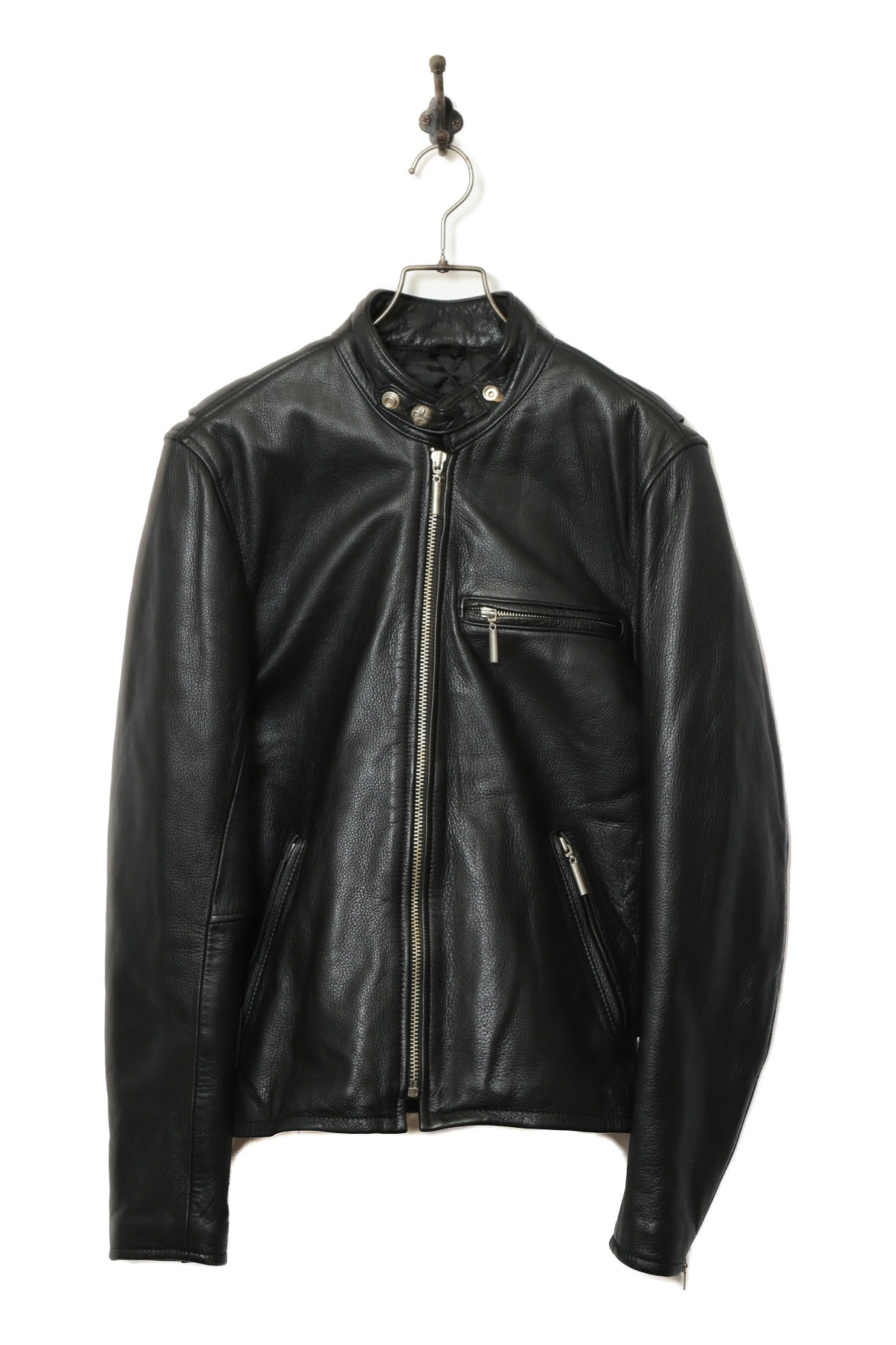 VINTAGE SINGLE LEATHER RIDERS JACKET/M