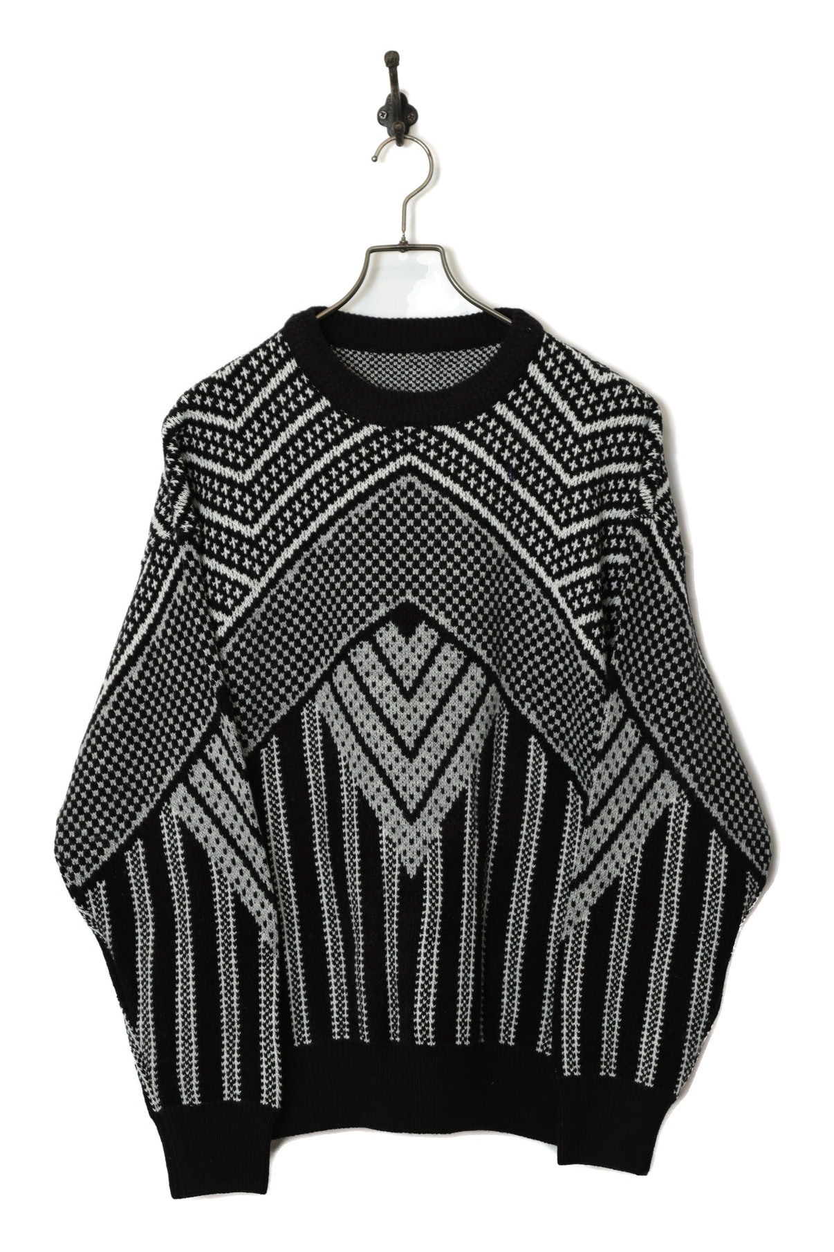 VINTAGE PRINTED KNITTED SWEATER/L