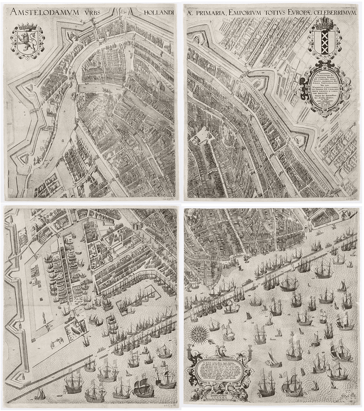 The Dawn of a New Era: Pieter Bast’s 1599 Four-Part Map of Amsterdam