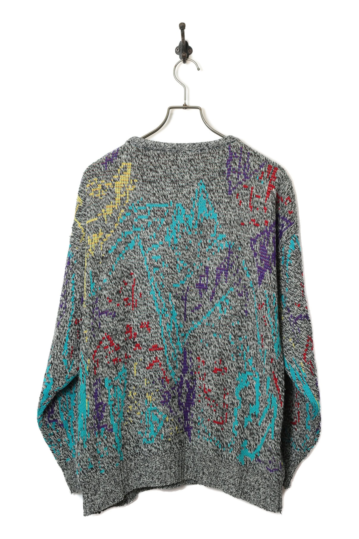 VINTAGE JAQUARD PATTERN SWEATER/L - 画像 (9)