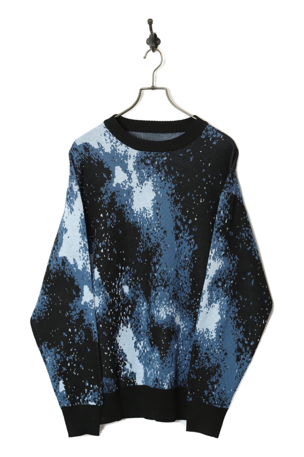 VINTAGE JAQUARD PATTERN SWEATER/L