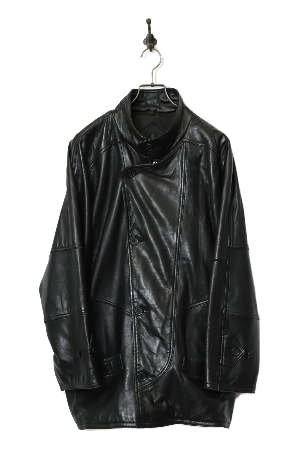 VINTAGE COVERALL LEATHER JACKET/XL