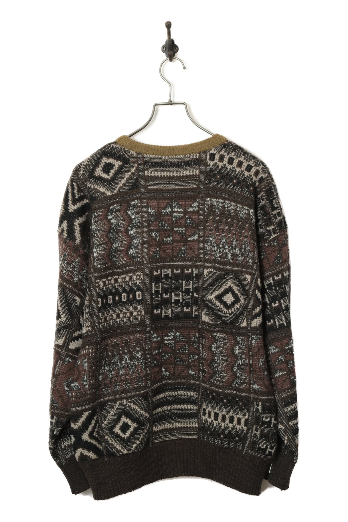 VINTAGE JAQUARD PATTERN SWEATER/XL - 画像 (9)