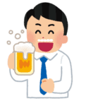 ビールを飲む男性