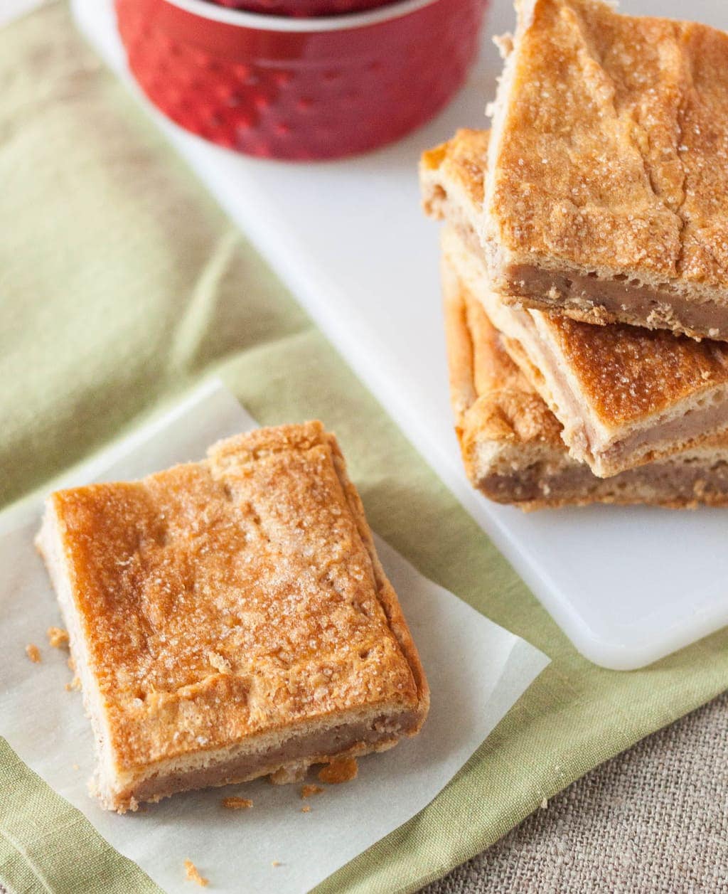 Eggnog Cheesecake Bars