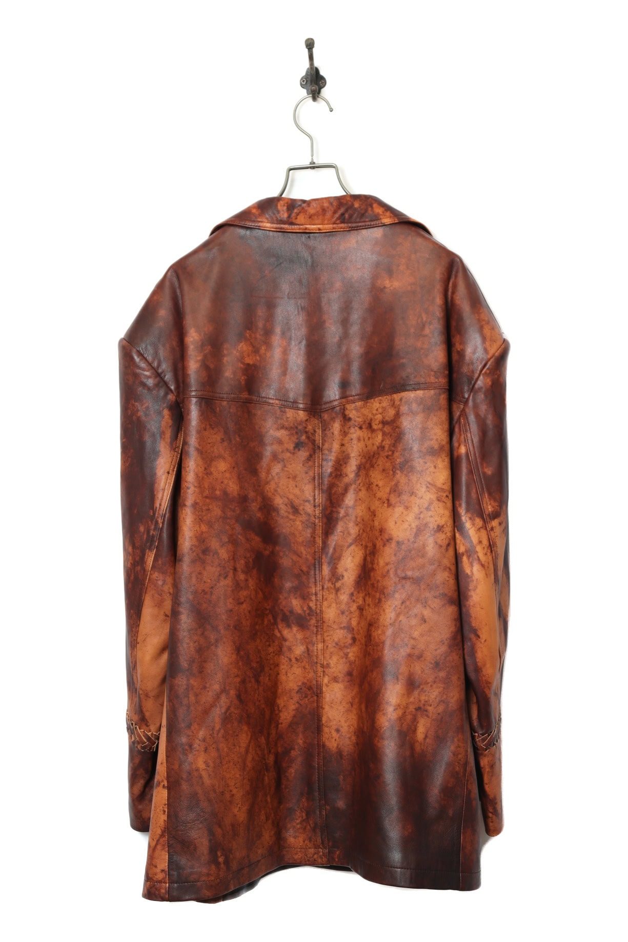 VINTAGE PRINTED LEATHER TAILORED JACKET/XL - 画像 (7)