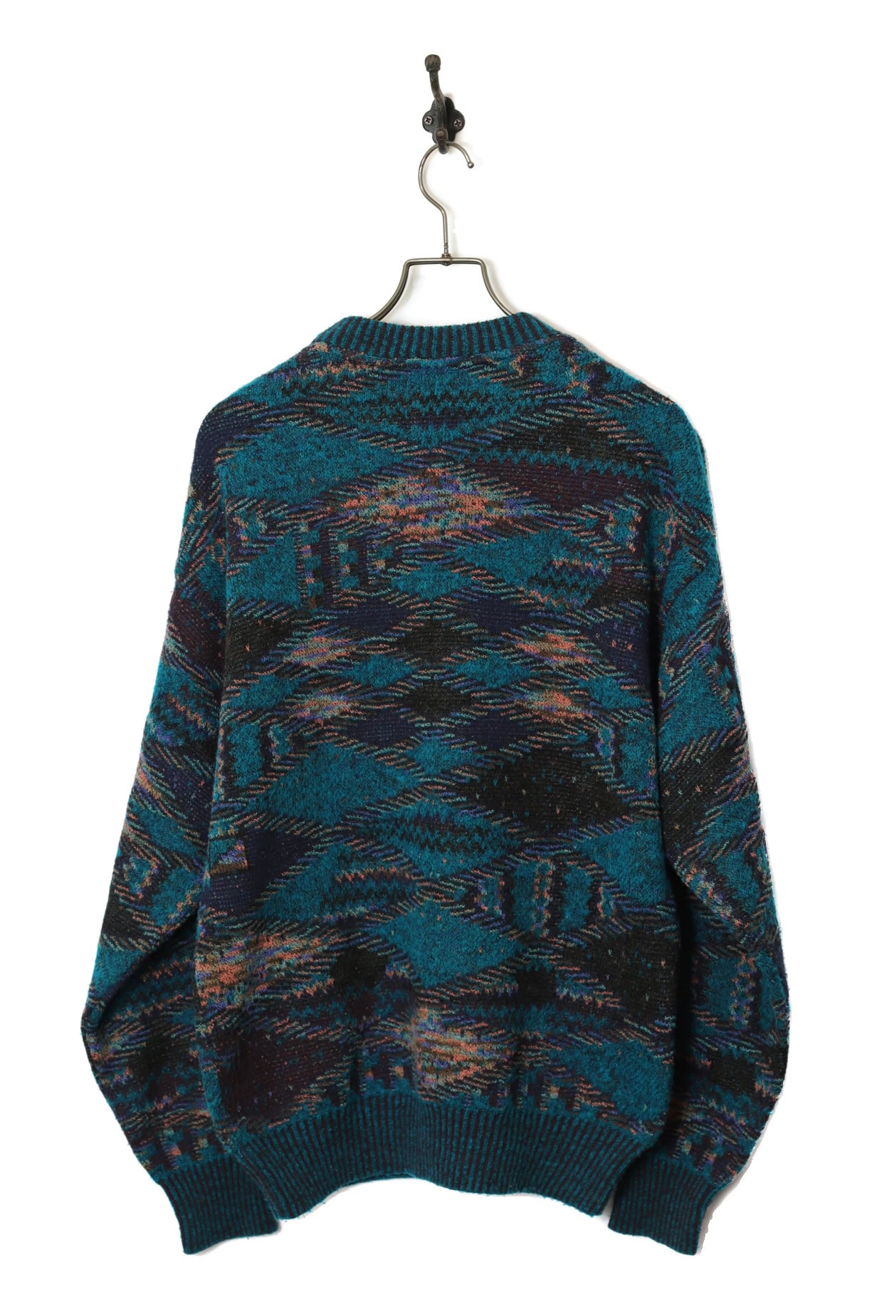 VINTAGE JAQUARD PATTERN SWEATER/XL - 画像 (6)