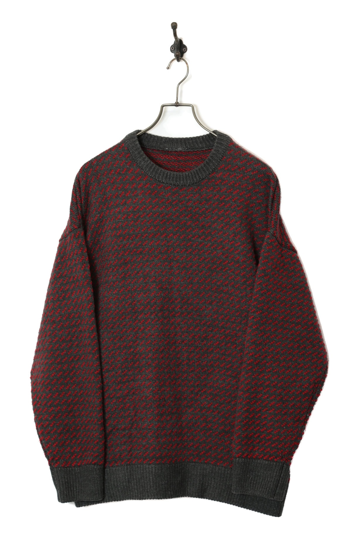 VINTAGE JAQUARD PATTERN SWEATER/XL