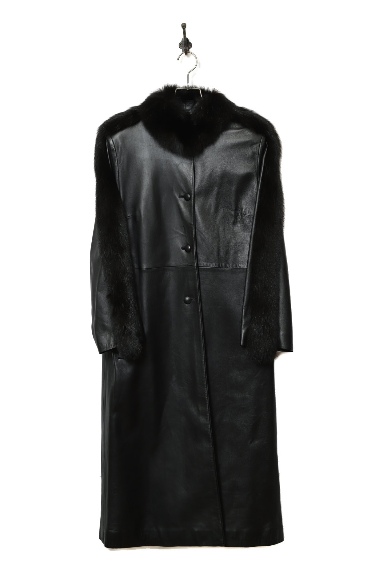 VINTAGE LEATHER COAT/M