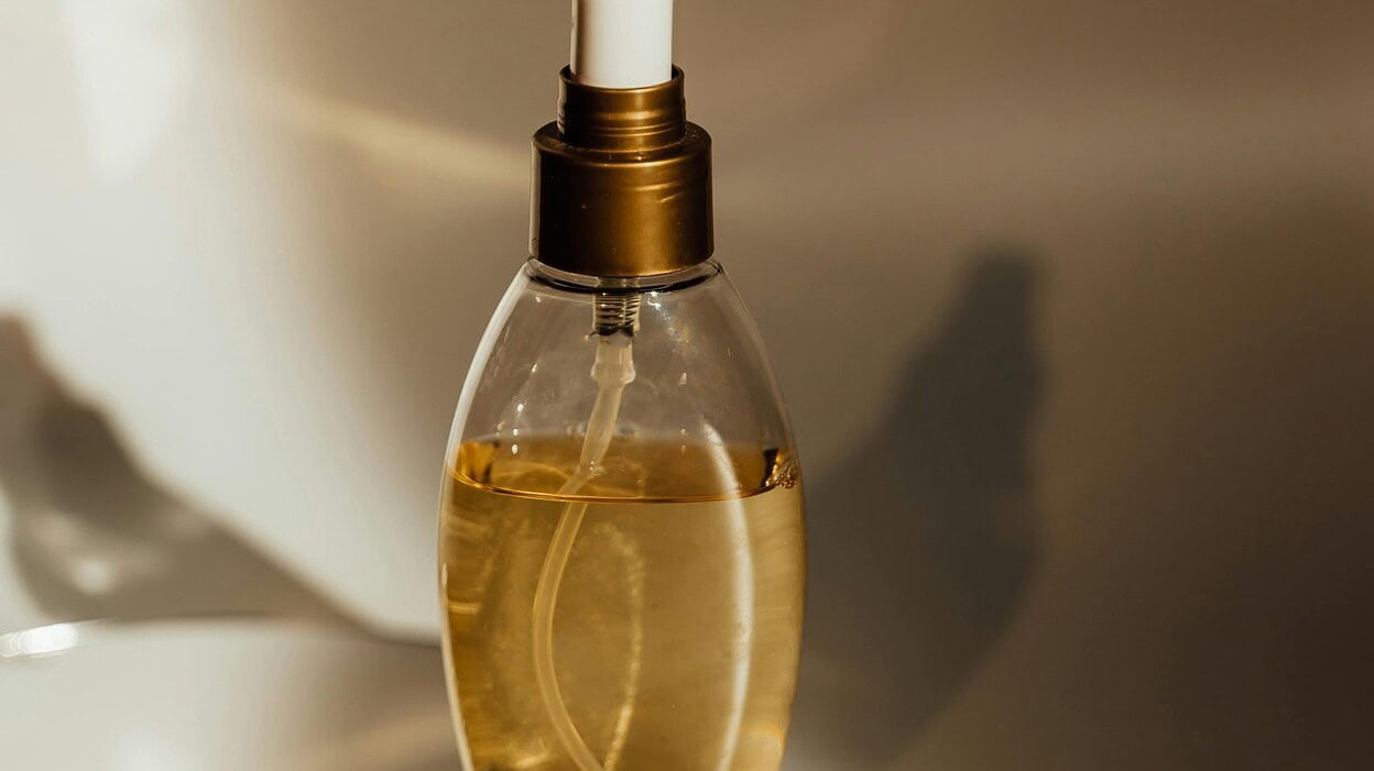 liquid filled in a small spray bottle