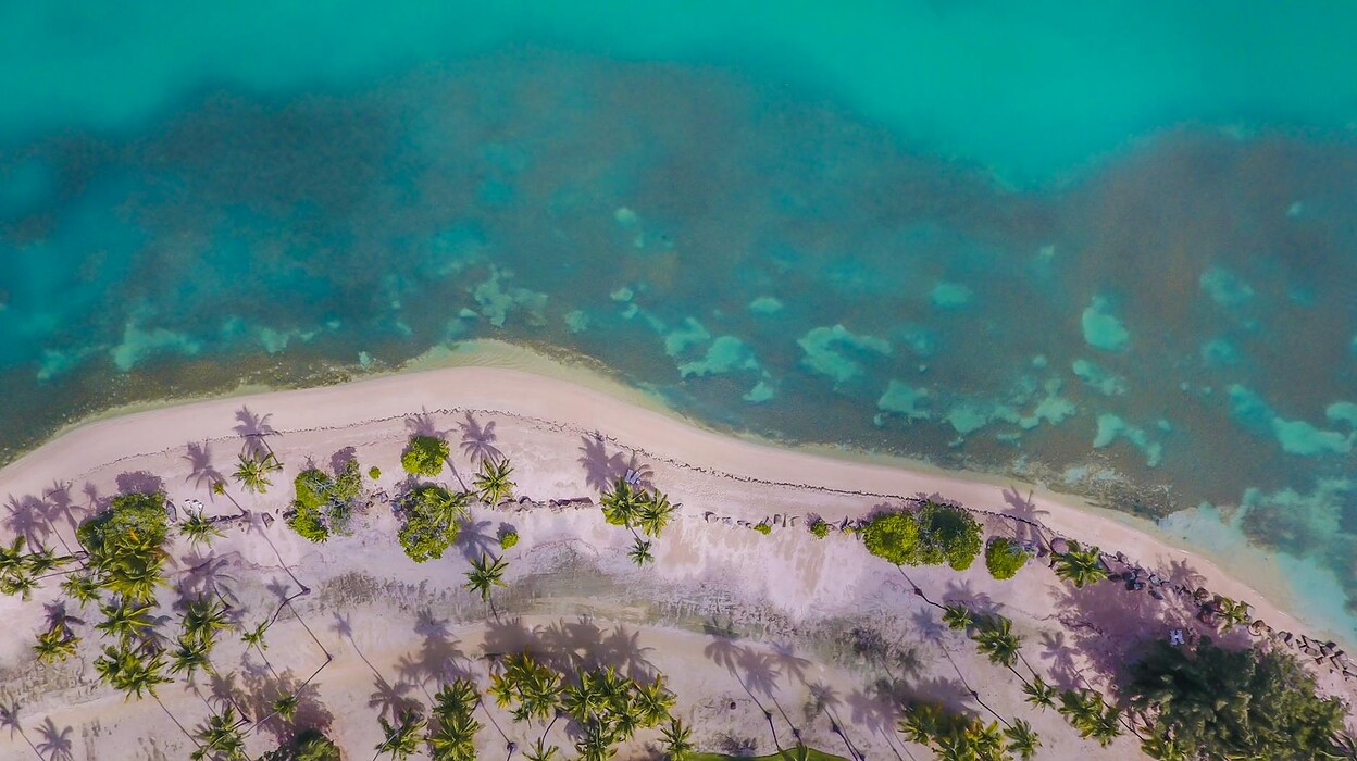 aerial photo of sea