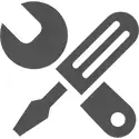Maintenance tools icon representing industrial sectional door repair and facility upgrades