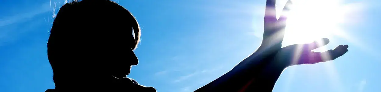 sun in hand banner