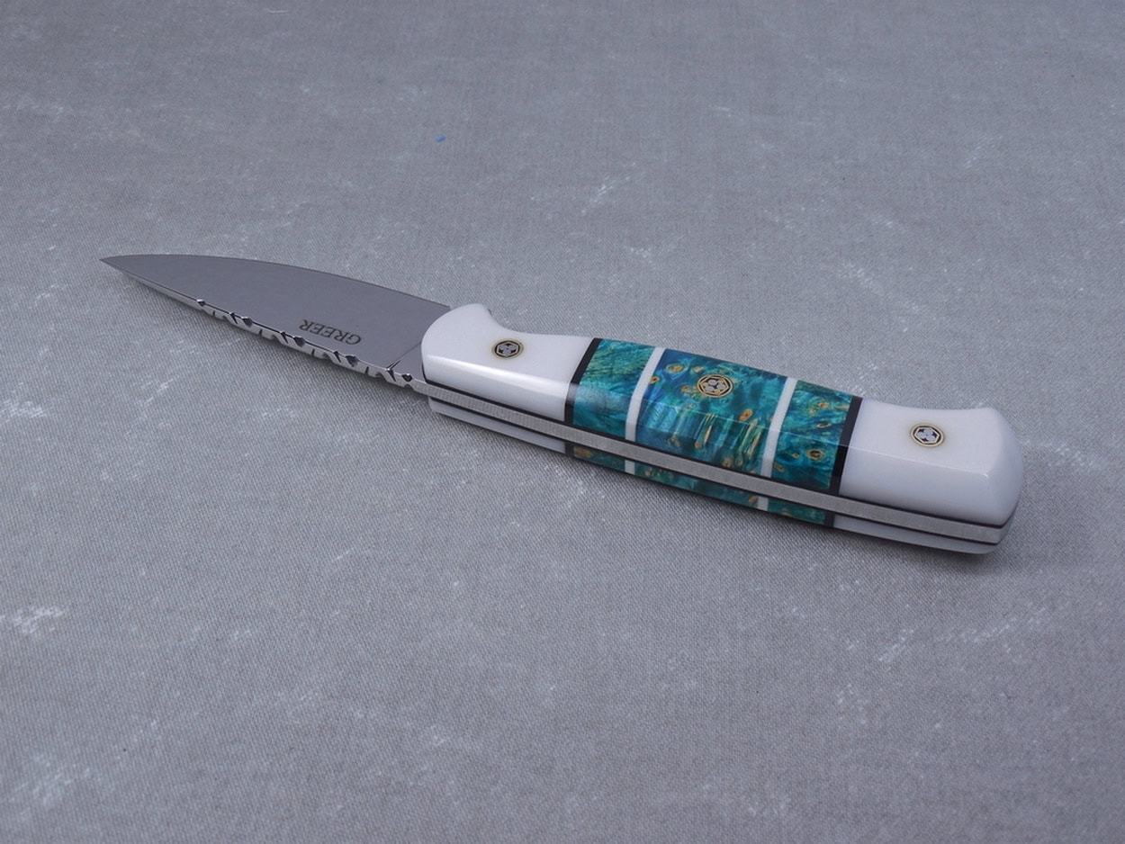 h10 top view segmented handle hunting knife