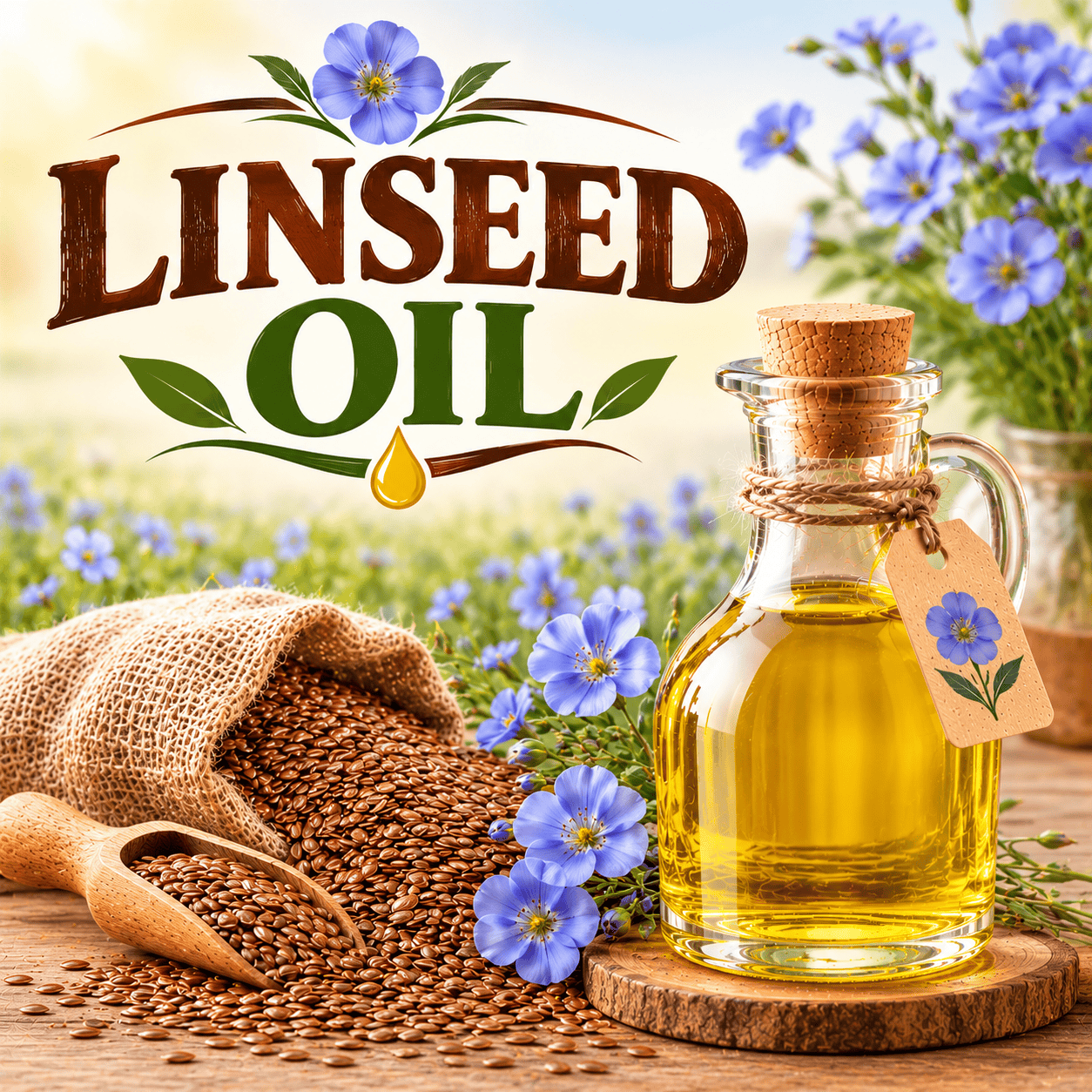 Linseed Oil extracted from flax seeds